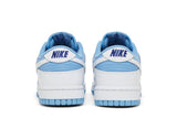 Vista superior do Nike Nike Dunk Low Reverse University Blue mostrando abertura, lingueta e cadarços