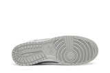 Vista traseira do Nike Nike Dunk Low White Neutral Grey mostrando calcanheira e detalhes do solado